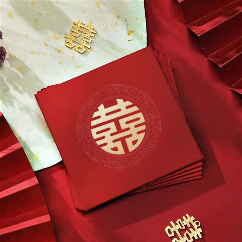 Wedding Envelopes - 60 szt./zestaw czerwona koperta ślubne HongBao