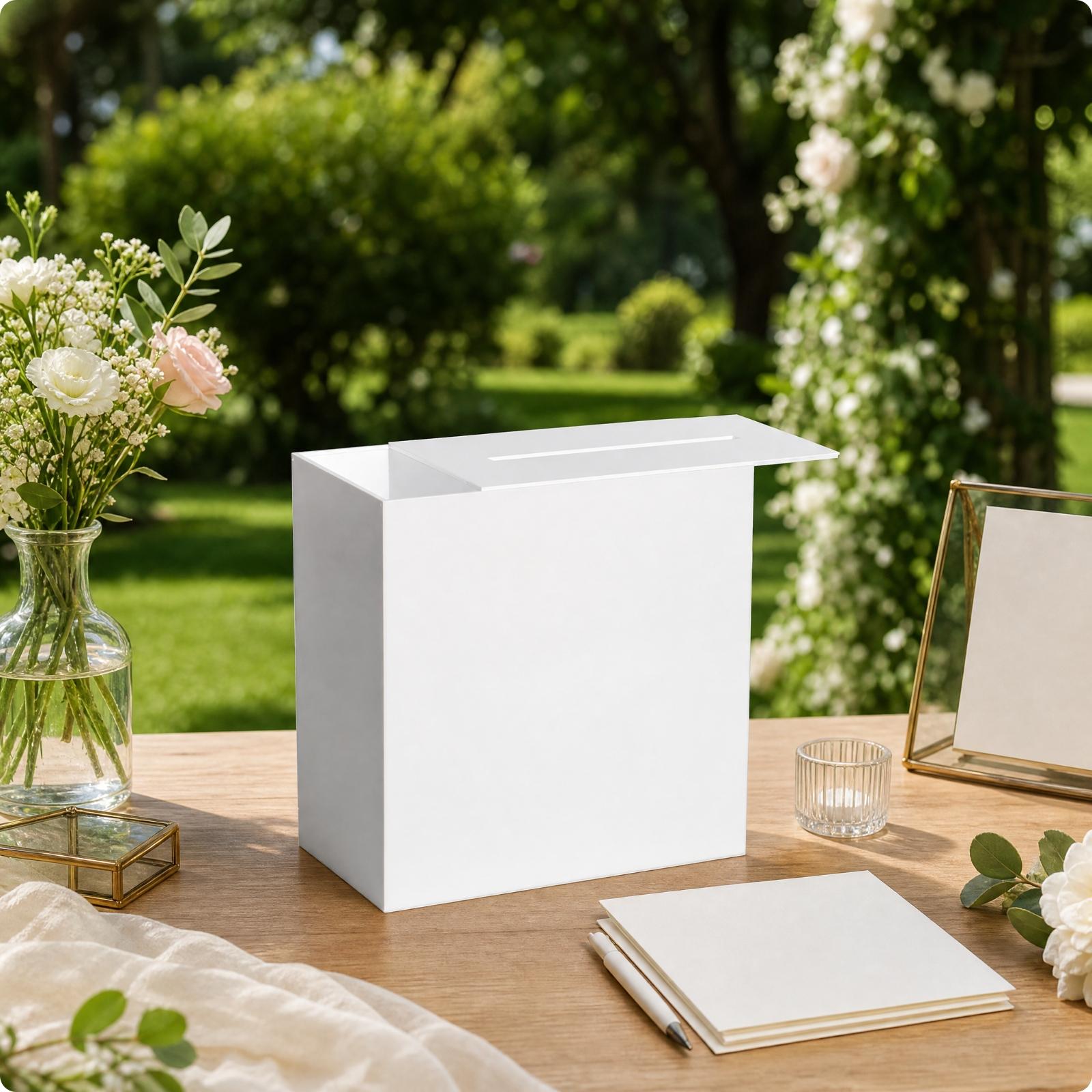 Wedding Card Box - Przezroczyste akrylowe pudełko do przechowywania kart